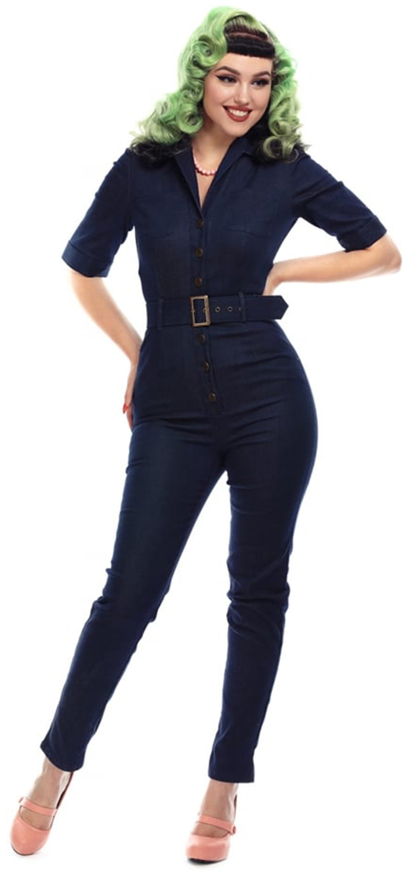 Collectif_ERIN_Vintage_DENIM_Pin_up_Jeans_BUTTONED_Slim_Fit_JUMPSUIT_Overall_killer_kirsche