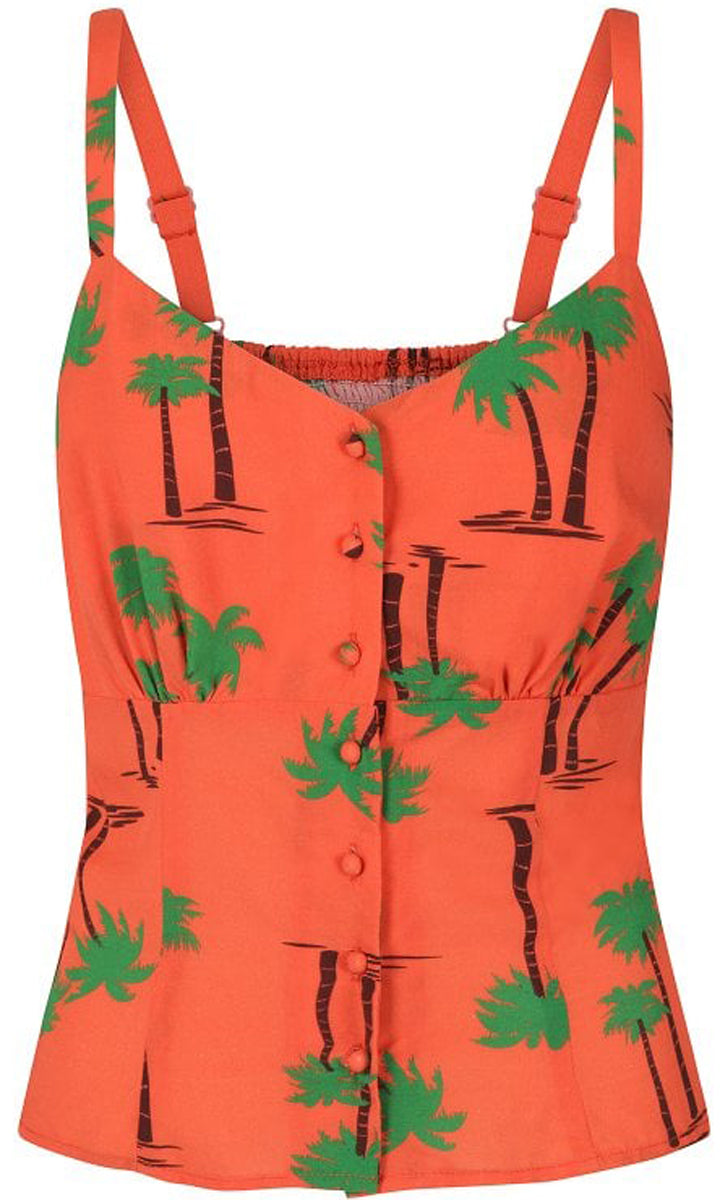 Collectif_FLORIANA_PALM_BEACH_Tropical_Buttoned_TRaeGER_TOP_Oberteil_Orange_killer_kirsche_1