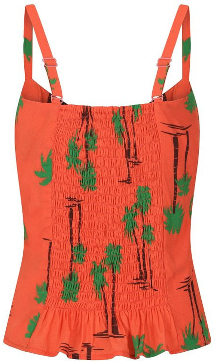 Collectif_FLORIANA_PALM_BEACH_Tropical_Buttoned_TRaeGER_TOP_Oberteil_Orange_killer_kirsche_2