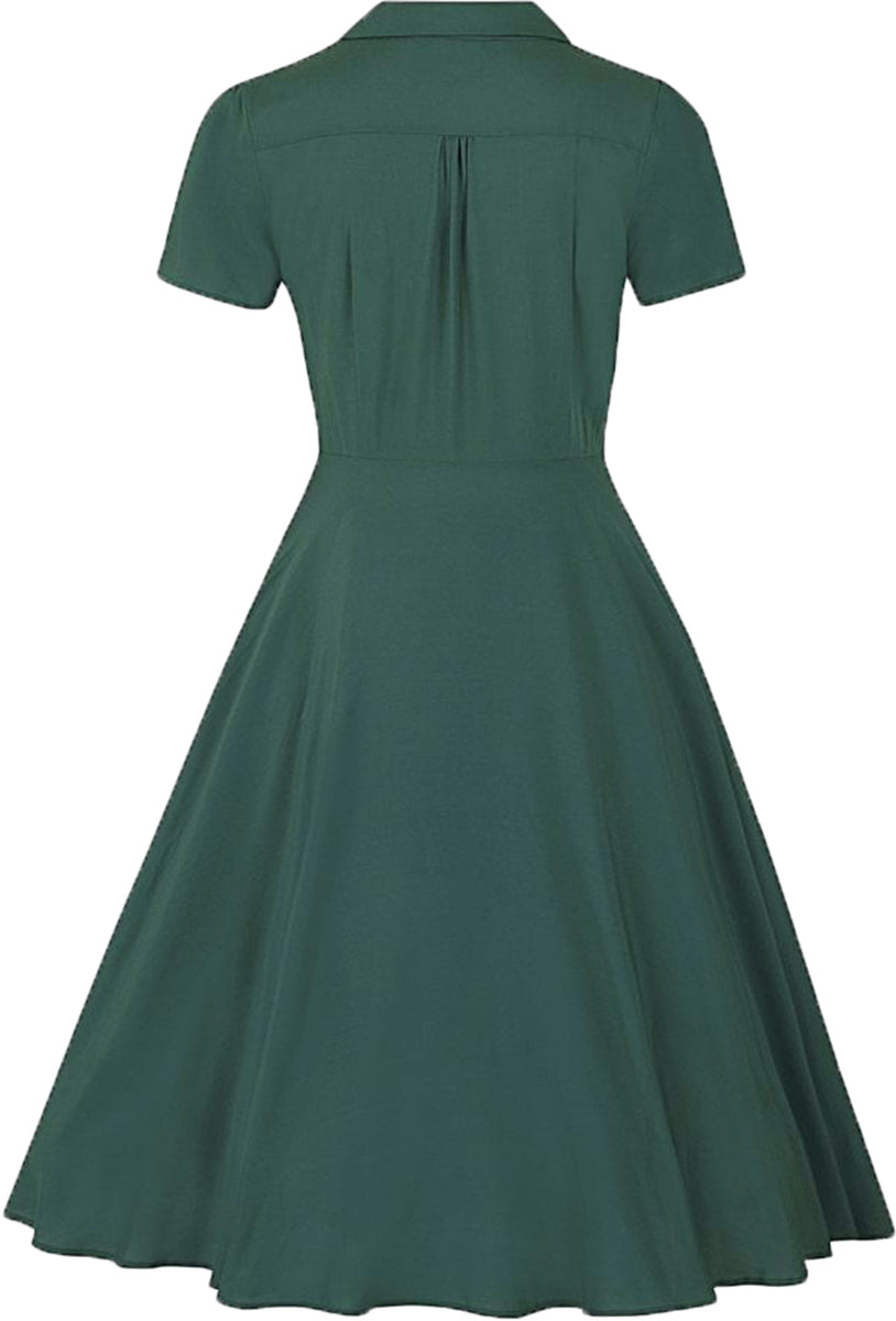 Collectif_GAYLE_Vintage_PLAIN_Buttoned_Kurzarm_SWING_DRESS_Kleid_Gruen-3p4FIBiJLTZnyb