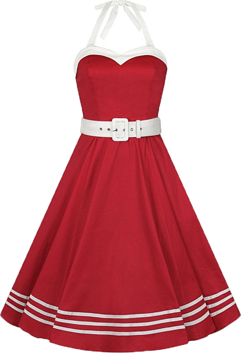 Collectif_GEORGIE_Vintage_NAUTICAL_Sailor_Neckholder_SWING_DRESS_Kleid_Rot-2