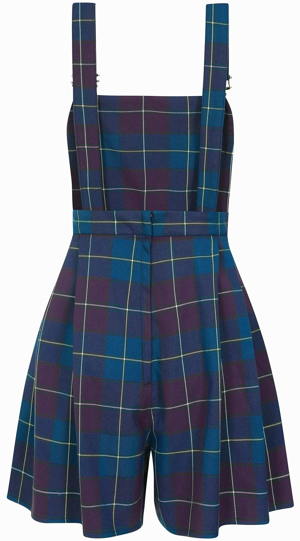 Collectif_HANI_MERMAID_CHECK_Tartan_High_Waist_SHORTS_Kurze_Latzhose_Playsuit_killer_kirsche_3