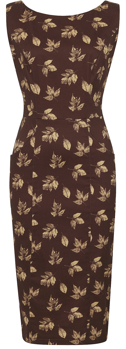 Collectif_HEPBURN_Vintage_FALL_LEAVES_Herbstblaetter_Retro_Bleistiftkleid_PENCIL_DRESS0