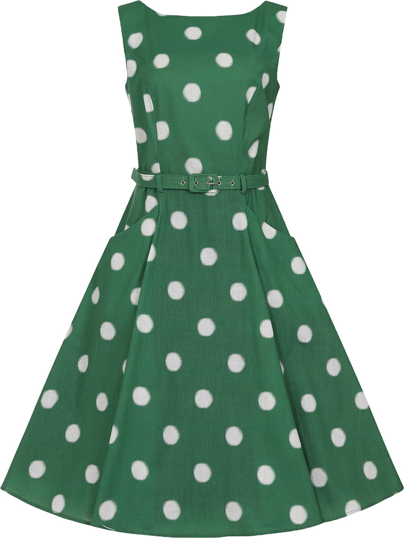 Collectif_HEPBURN_Vintage_PAINTED_POLKA_DOT_Punkte_SWING_DRESS_Kleid_Gruen_killer_kirsche