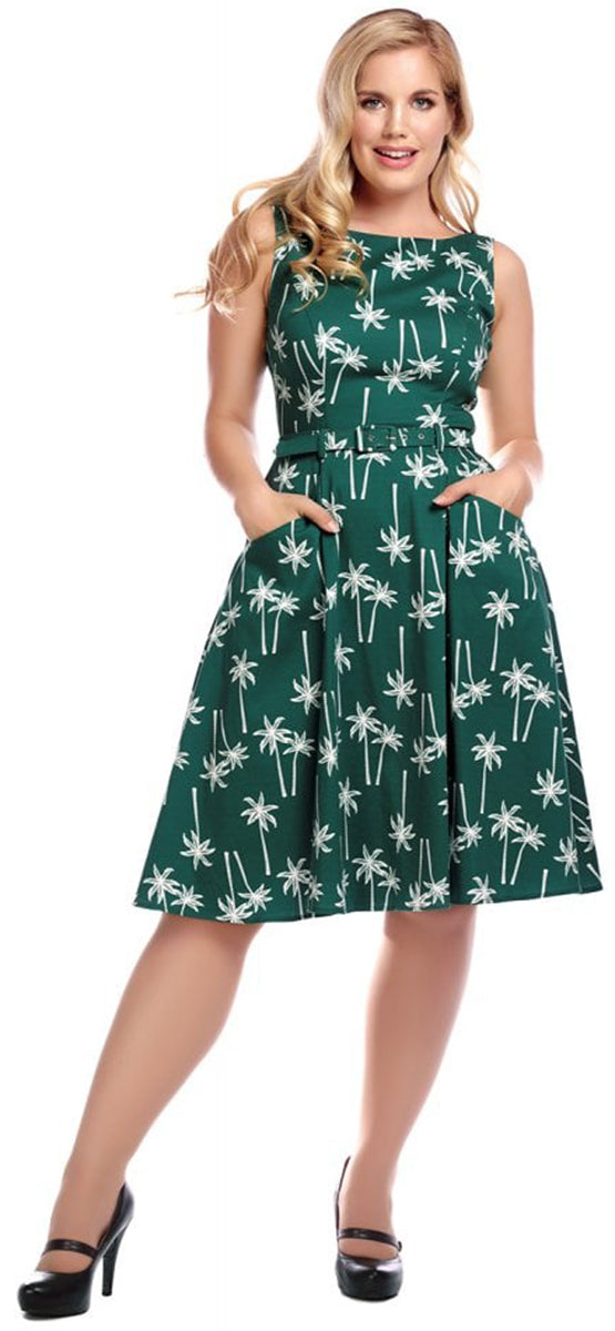 Collectif_HEPBURN_Vintage_Palm_TROPICAL_Palmen_SWING_Dress_KLEID_Gruen-1