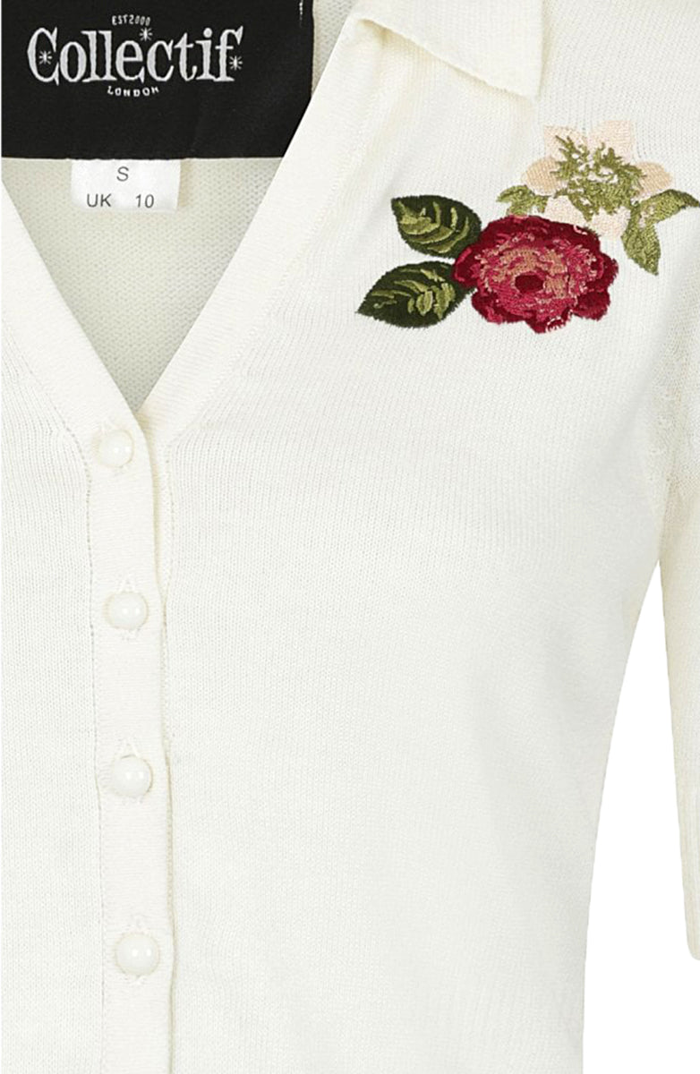 Collectif_JAN_Vintage_BLOOM_Blumen_FLOWER_Kurzarm_CARDIGAN_Strickjacke-3