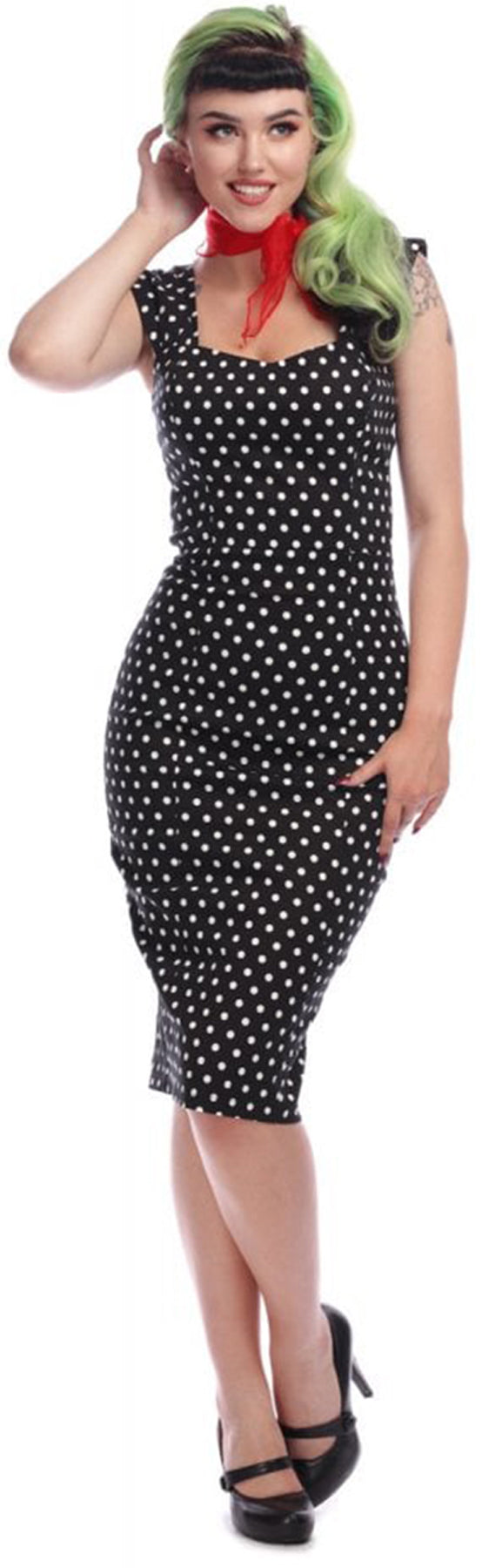Collectif_JILL_Vintage_POLKA_DOT_Punkte_Traeger_PENCIL_DRESS_Bleistifkleid_killer_kirsche
