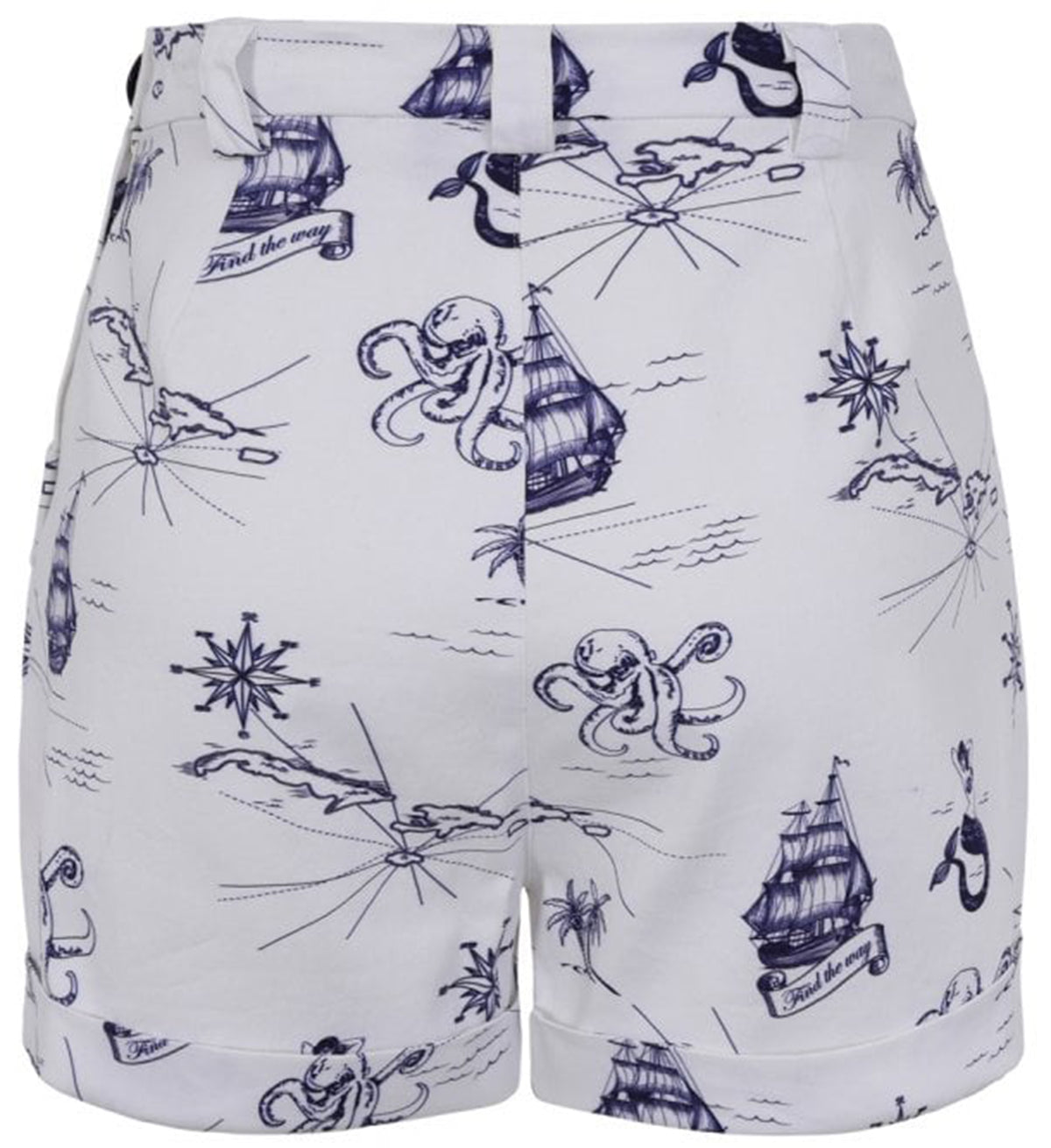 Collectif_JOJO_OCEAN_MAP_Mermaid_Octopus_HIGH_WAIST_SHORTS_Hose-3QNvude6XAkYLk