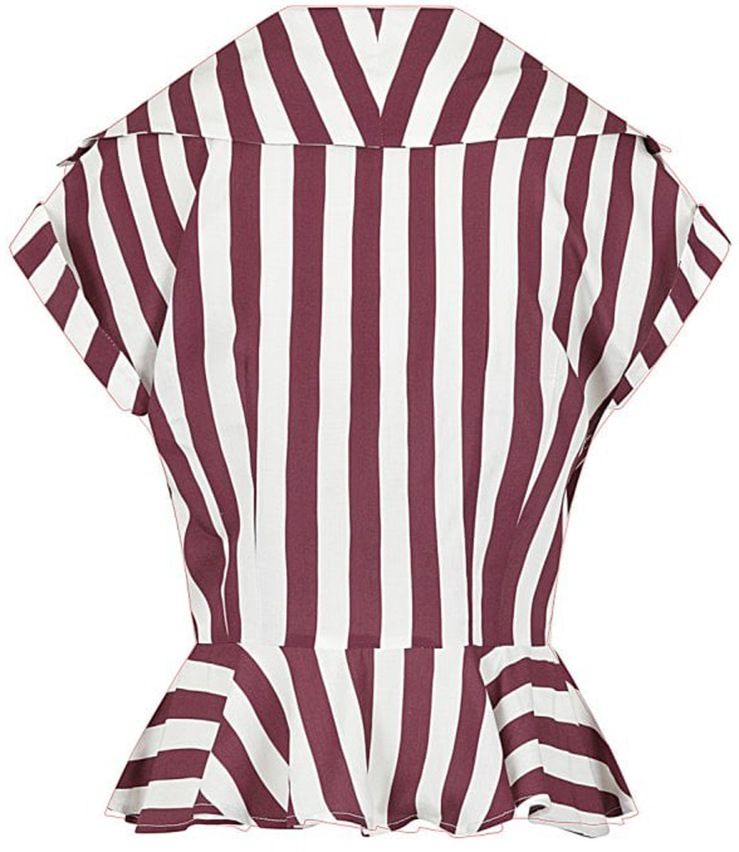 Collectif_JUDY_DECKCHAIR_STRIPE_Vintage_STREIFEN_Kurzarm_Peplum_BLOUSE_Bluse_killer_kirsche_2QcJHcdQ2cGsWC