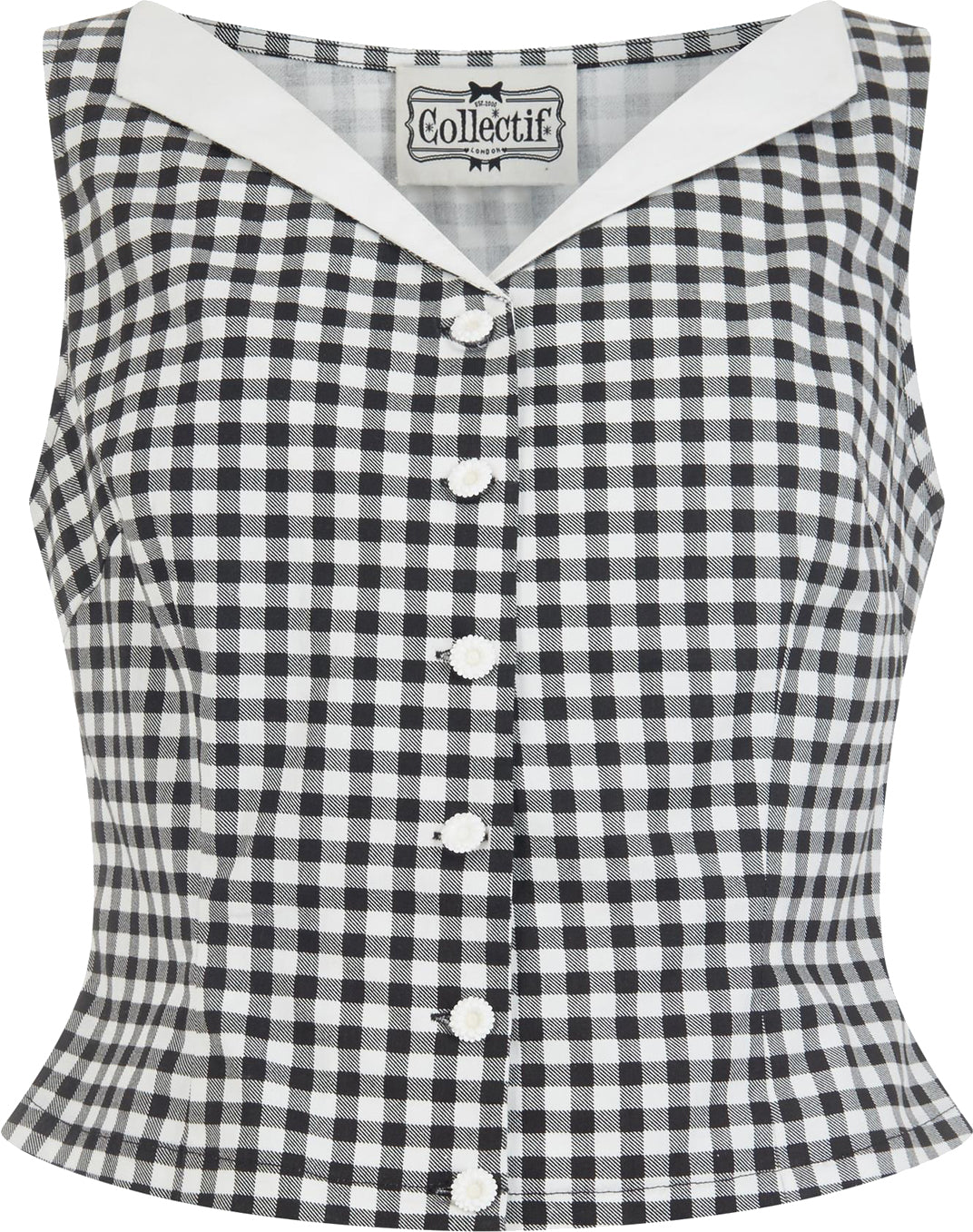 Collectif_JUDY_Gingham_Vintage_Collar_Retro_Pin_Up_Top_BLUSE
