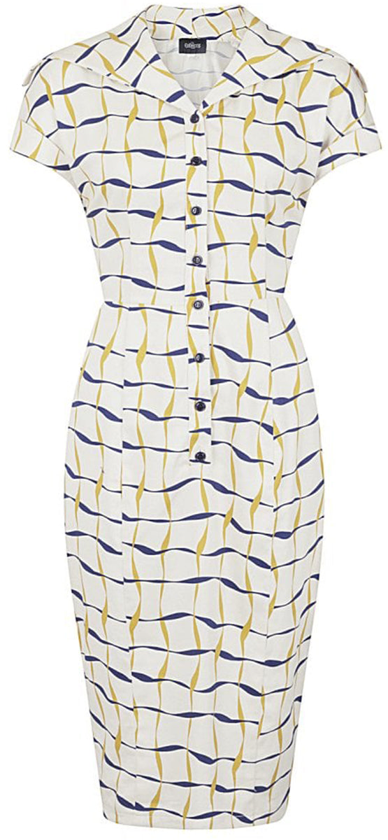 Collectif_JUDY_Vintage_RIBBON_CHECK_Karo_Kurzarm_PENCIL_DRESS_Bleistiftkleid-2