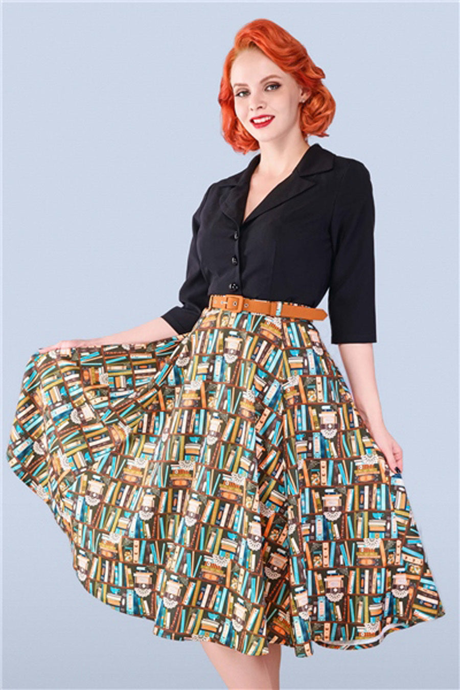 Collectif_JULIA_VINTAGE_VIBES_Classic_50s_34_Arm_BLOUSE__Bluse_-_Schwarz-3hXwOgbIb4XQYX