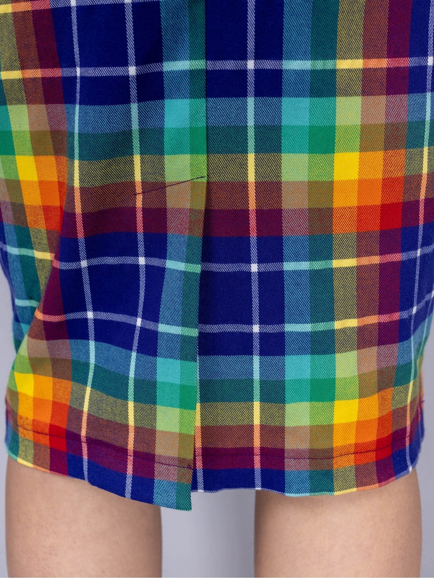 Collectif_JUNE_Rainbow_Check_TARTAN_Karo_Halbarm_PENCIL_DRESS_Bleistiftkleid_killer_kirsche_4