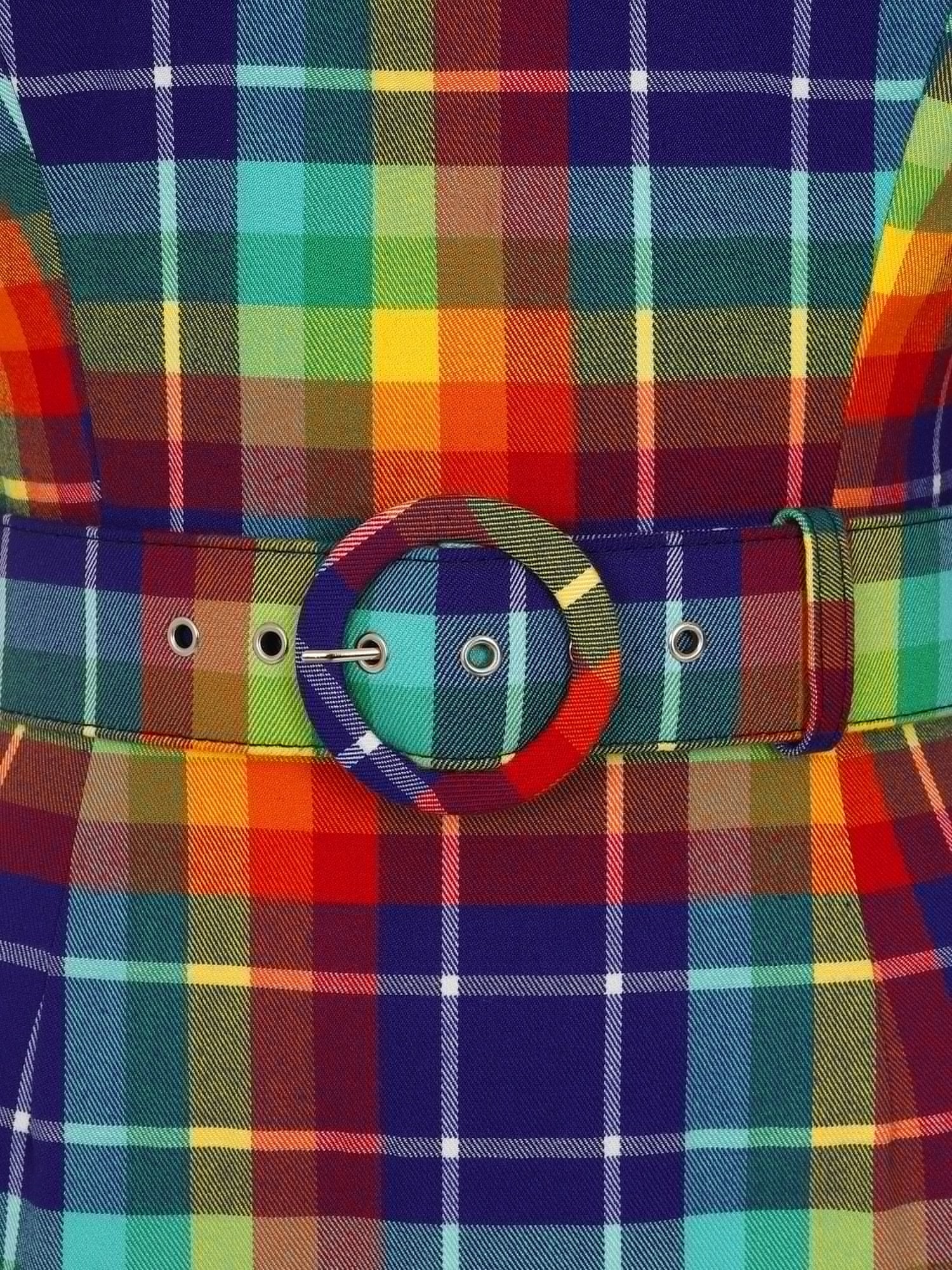 Collectif_JUNE_Rainbow_Check_TARTAN_Karo_Halbarm_PENCIL_DRESS_Bleistiftkleid_killer_kirsche_7