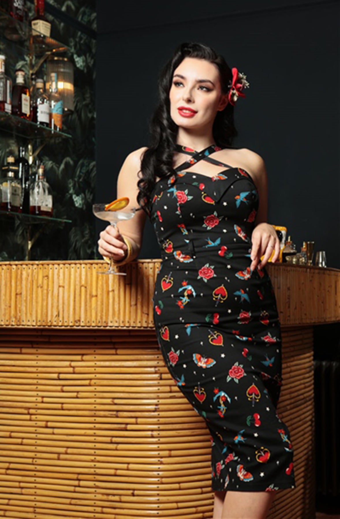 Collectif_KIANA_Old_School_Tattoo_SWALLOW_Rose_50s_PENCIL_DRESS_Bleistiftkleid_Killer_Kirsche-50BtcnzXhIbXWF