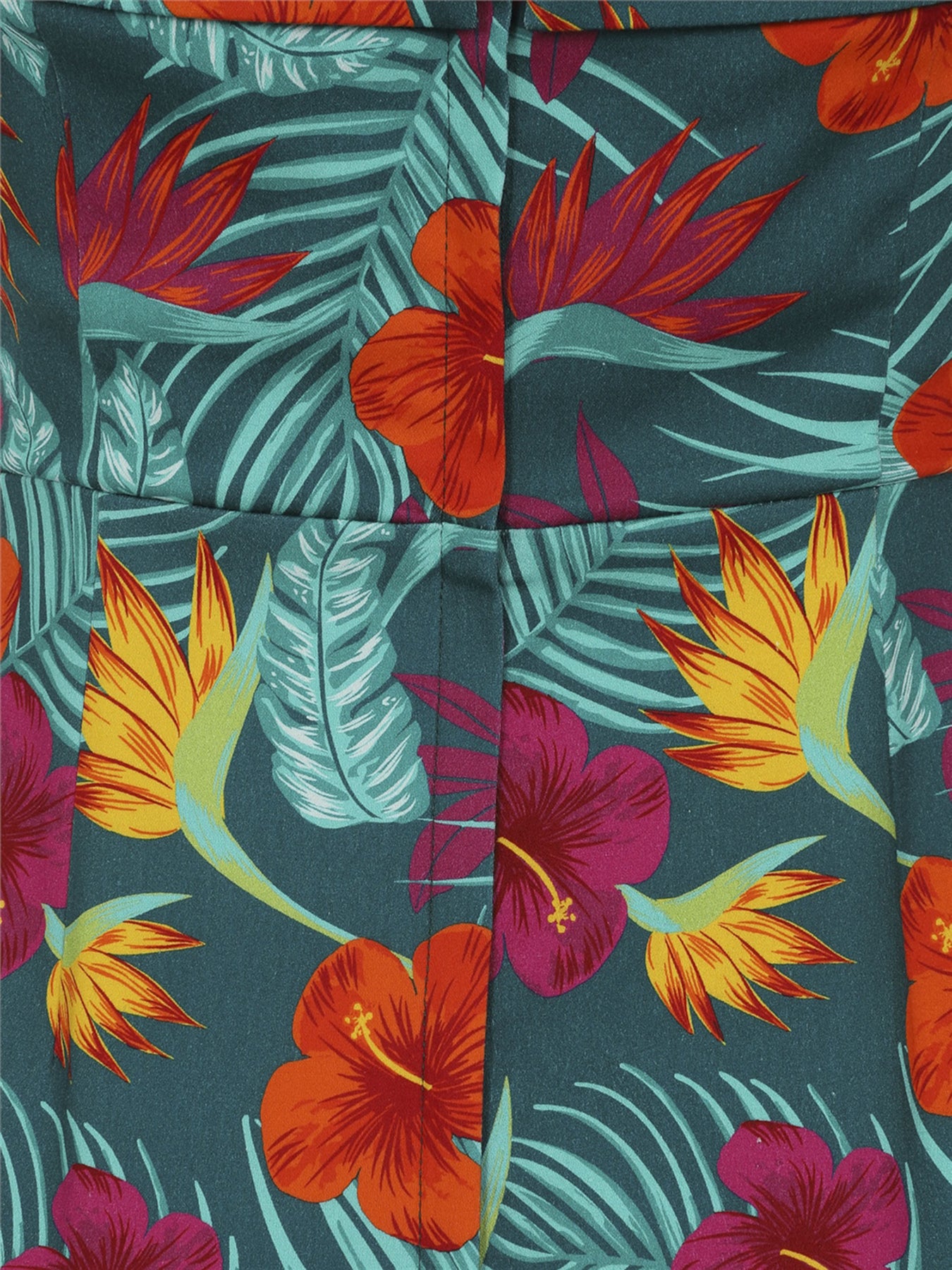 Collectif_KIANA_Tropico_FLOWERS_Palmblatt_TRaeGER_Dress_PENCIL_KLEID_killer_kirsche_9rTl7ZHushU6rT