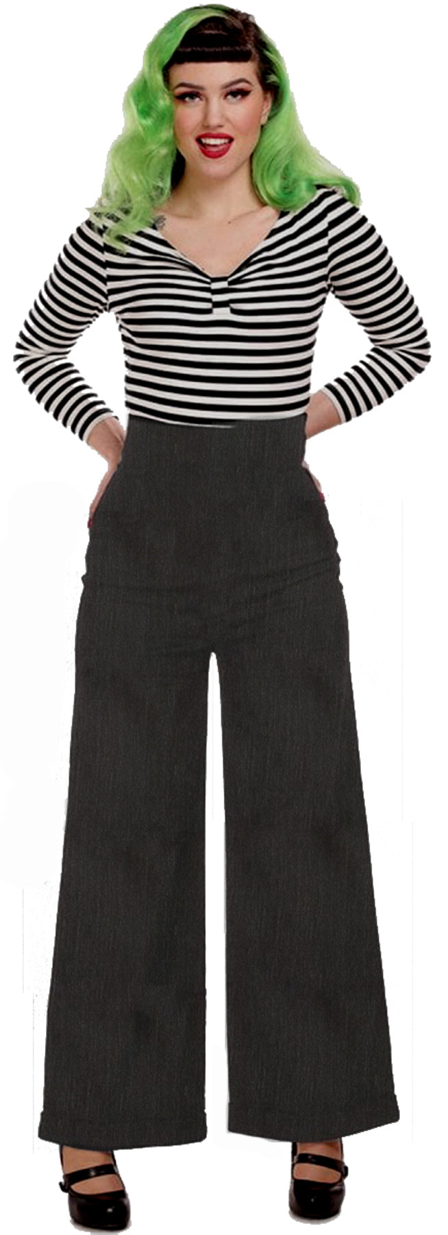 Collectif_KIKI_50s_HIGH_WAISTED_Denim_MARLENE_HOSE_Trousers_Schwarz_Meliert_killer_kirschef7PpgzSHhRldF