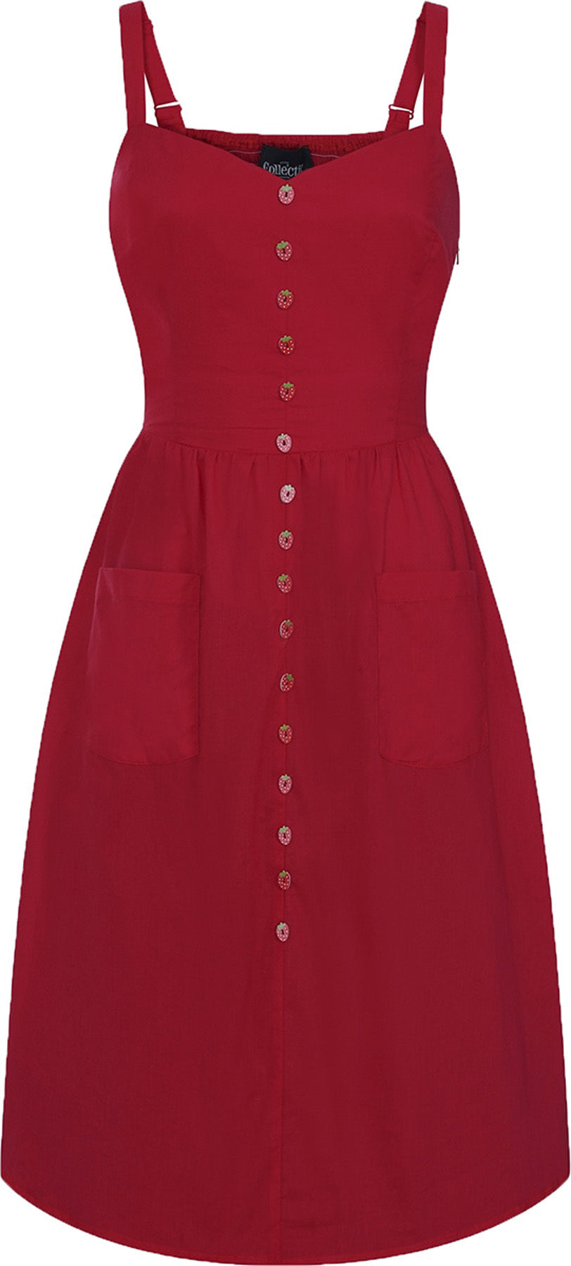 Collectif_KIMBERLY_Vintage_STRAWBERRY_Buttoned_Traeger_SWING_DRESS_Kleid_killer_kirsche
