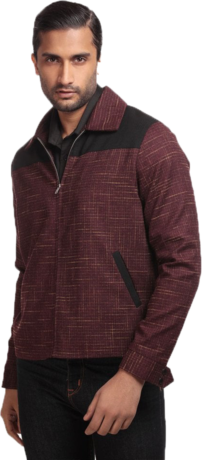 Collectif_LENNY_Oldshool_CROSSHATCH_Retro_Langarm_HERREN_JACKE_Jacket_Weinrot_Killer_Kirsche-156D1QF0337IUU