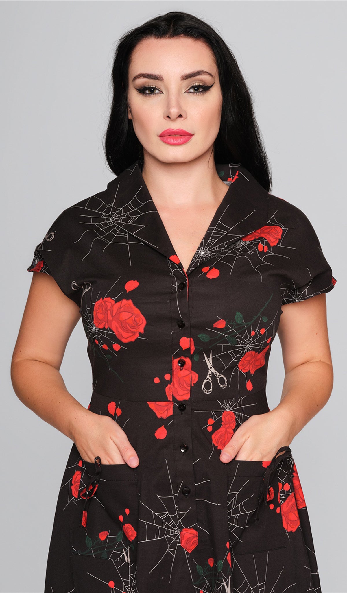 Collectif_LIZA_VIBRANT_TROPICS_Blumen_Floral_KURZARM_Retro_SWING_DRESS_Kleid-2