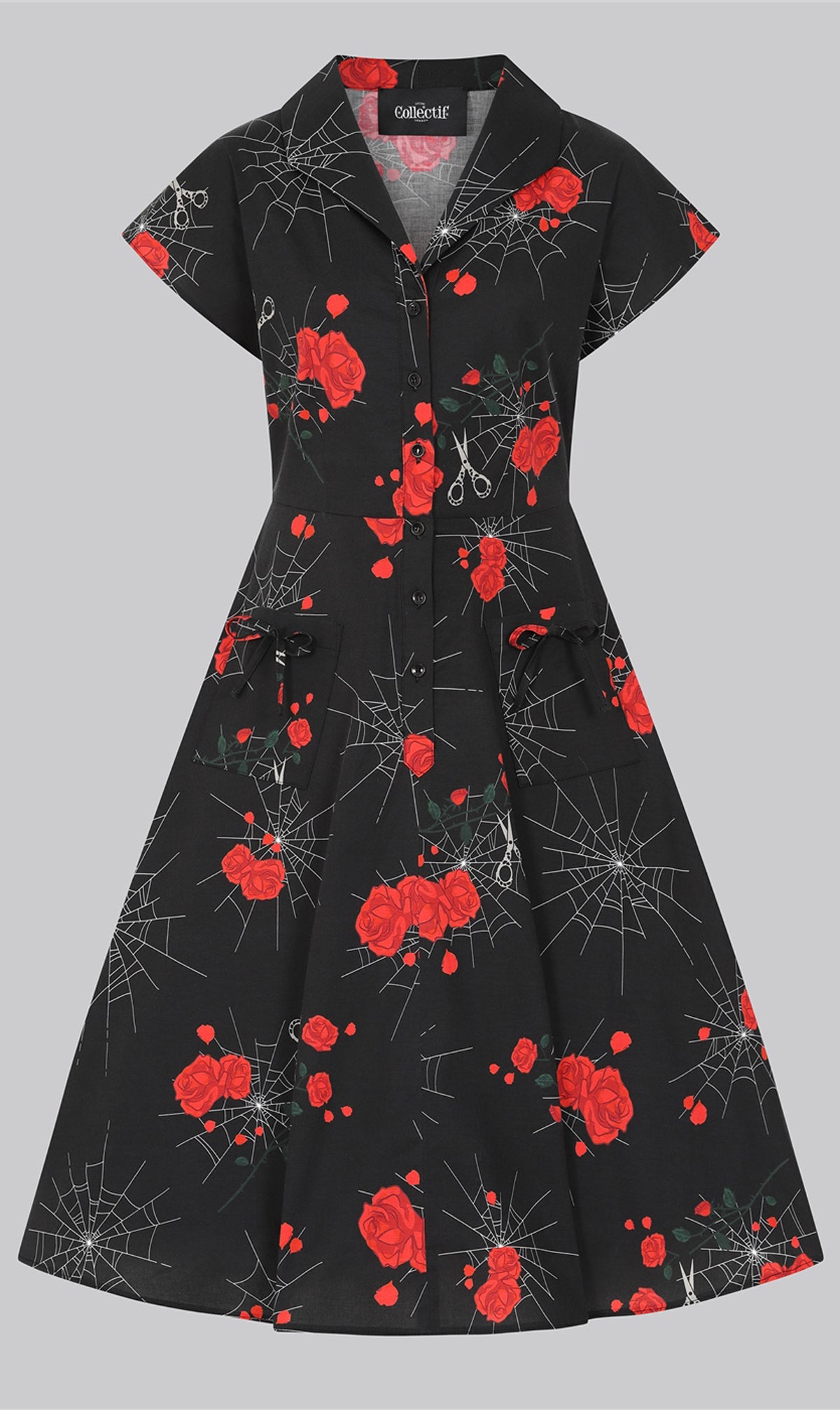 Collectif_LIZA_VIBRANT_TROPICS_Blumen_Floral_KURZARM_Retro_SWING_DRESS_Kleid-3