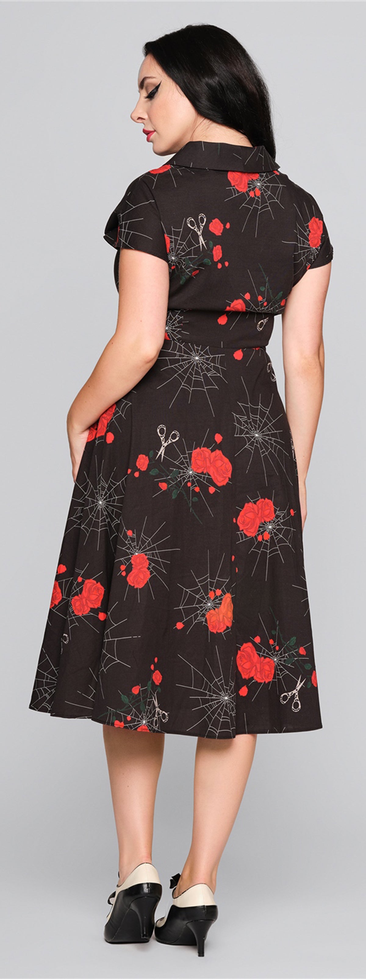 Collectif_LIZA_VIBRANT_TROPICS_Blumen_Floral_KURZARM_Retro_SWING_DRESS_Kleid-5