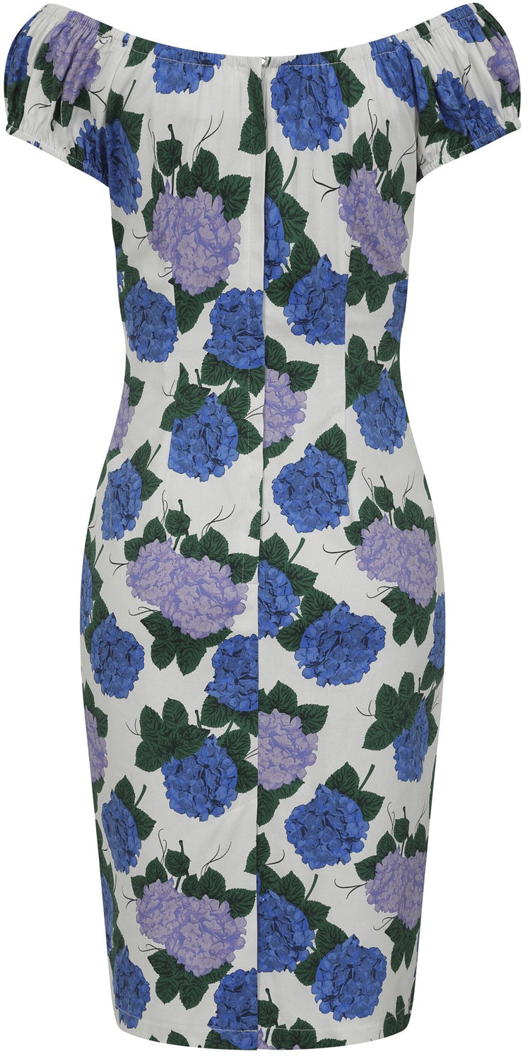 Collectif_LORENA_Vintage_Bow_50s_HORTENSIA_Pencil_DRESS_Flowers_Bleistiftkleid_blueten_blau_killer_kirsche_2