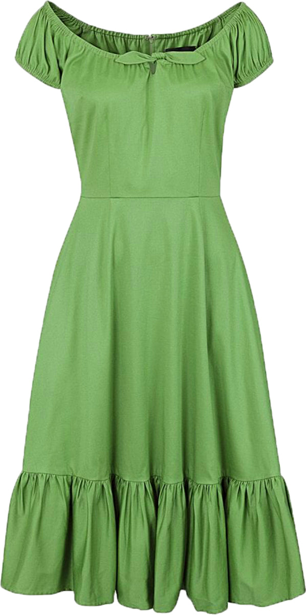 Collectif_LORENA_Vintage_PLAIN_Schleife_RUFFLE_Volant_SWING_Kleid_Gruen-2csI5Tq3Ri7wQE