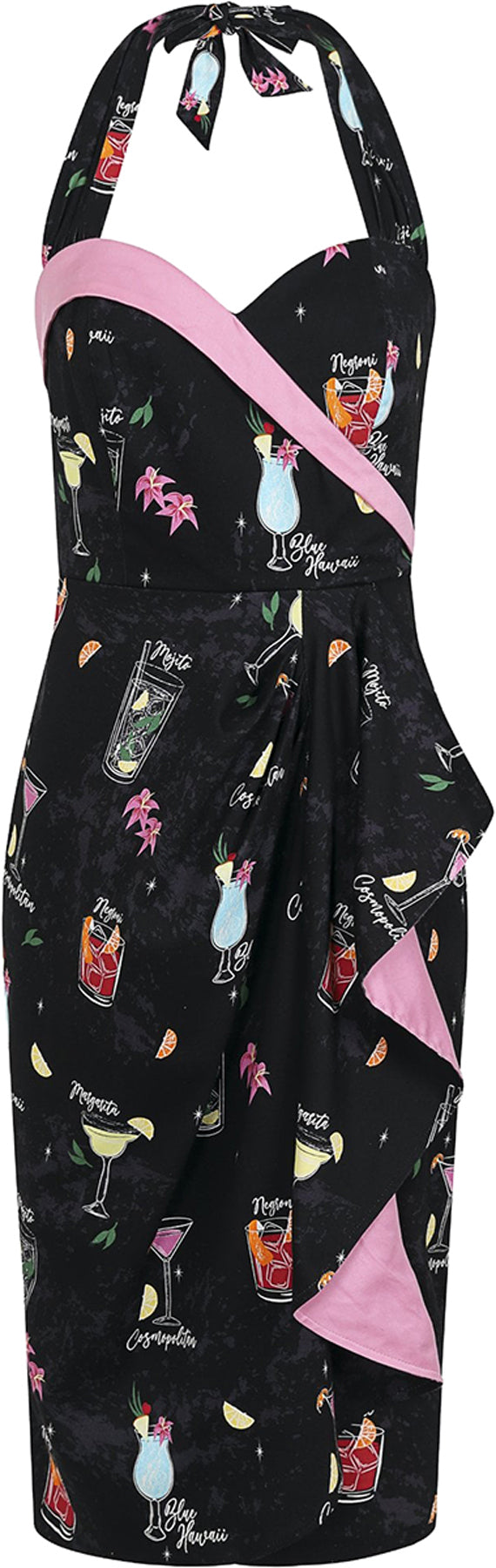 Collectif_LORNA_Tropical_COCKTAIL_MENU_Neckholder_SARONG_Pencil_Dress_KLEID_killer_kirsche