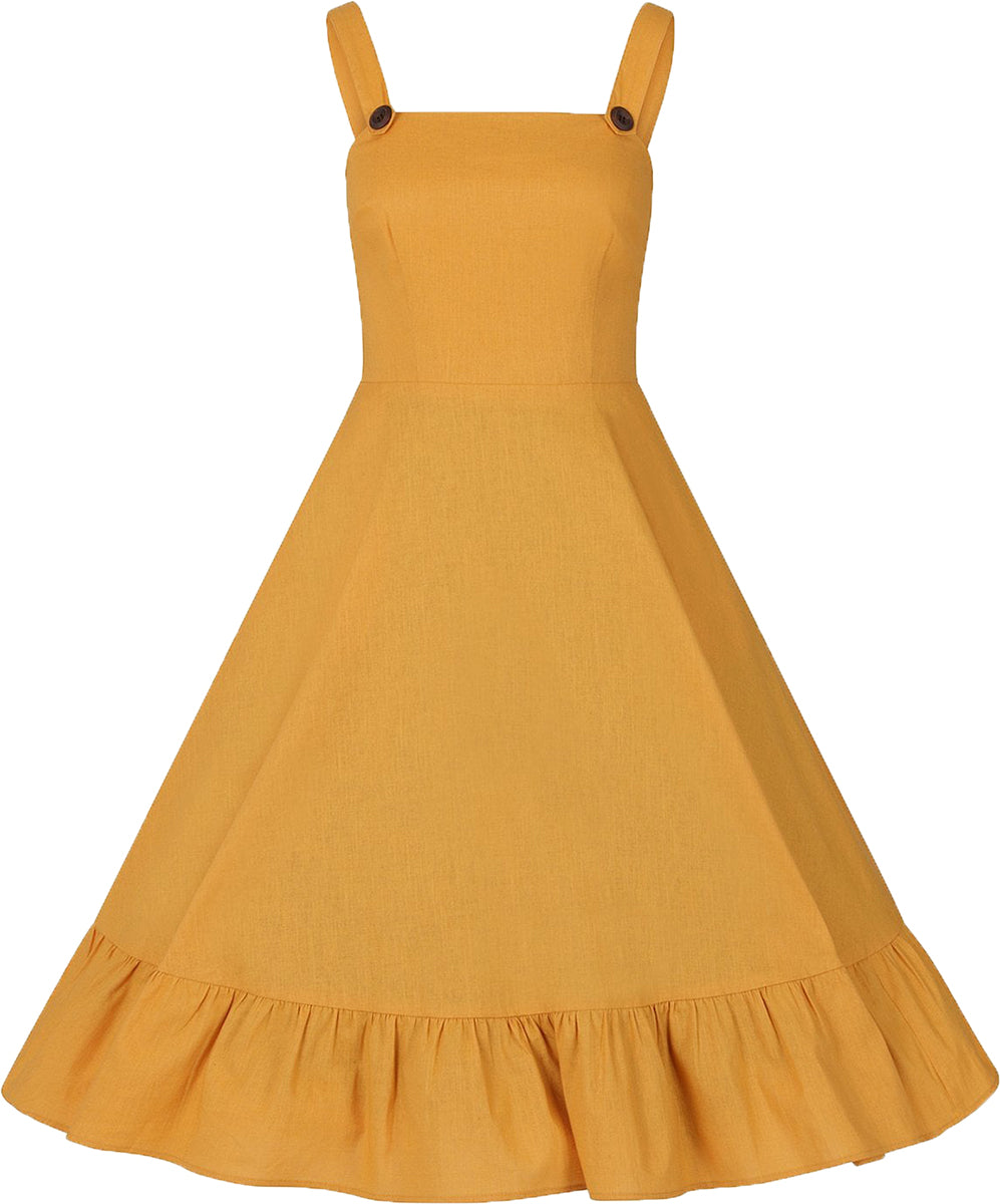 Collectif_MAGGIE_Vintage_PLAIN_Volant_TRaeGER_Linen_Effect_SWING_DRESS_Kleid-2iJqf1fipxOZai