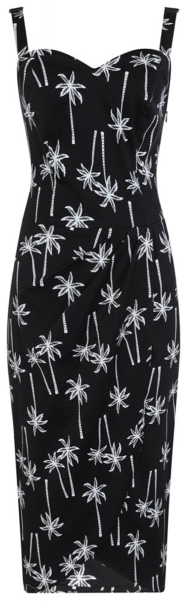 Collectif_MAHINA_Tropical_PALM_TREE_Sarong_TRaeGER_Dress_KLEID_Schwarz-2