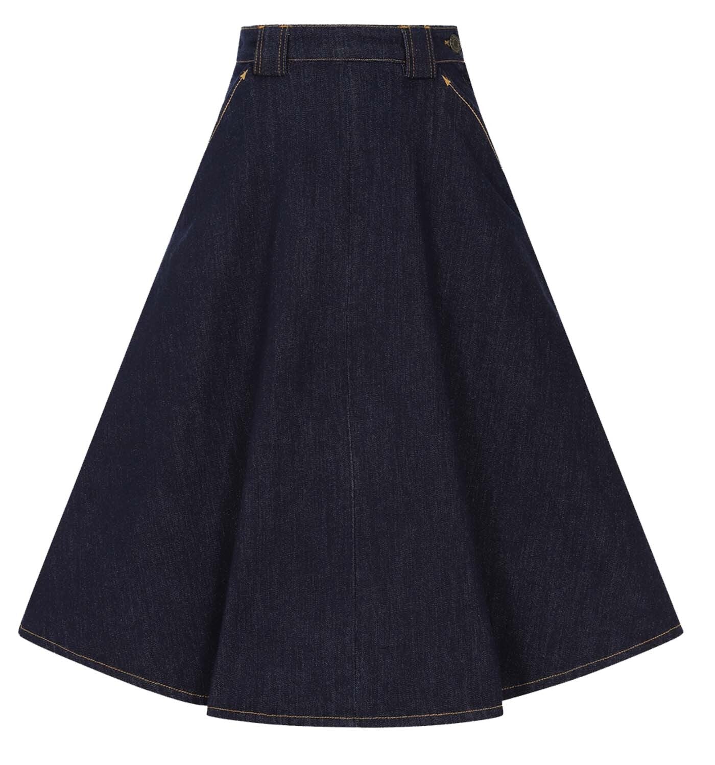 Collectif_MARIE-SUE_DENIM_Jeans_Flared_ARROW_Classic_JEANSROCK_-_Blau-5