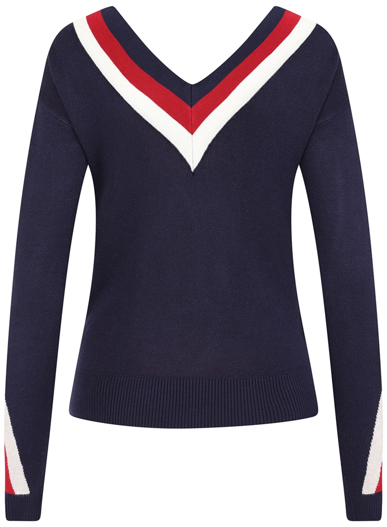 Collectif_NUMA_SAILOR_KNITTED_Vintage_V-NECK_LANGARM_Feinstrick_PULLOVER_Oberteil_-_Blau_killer_kirsche_3
