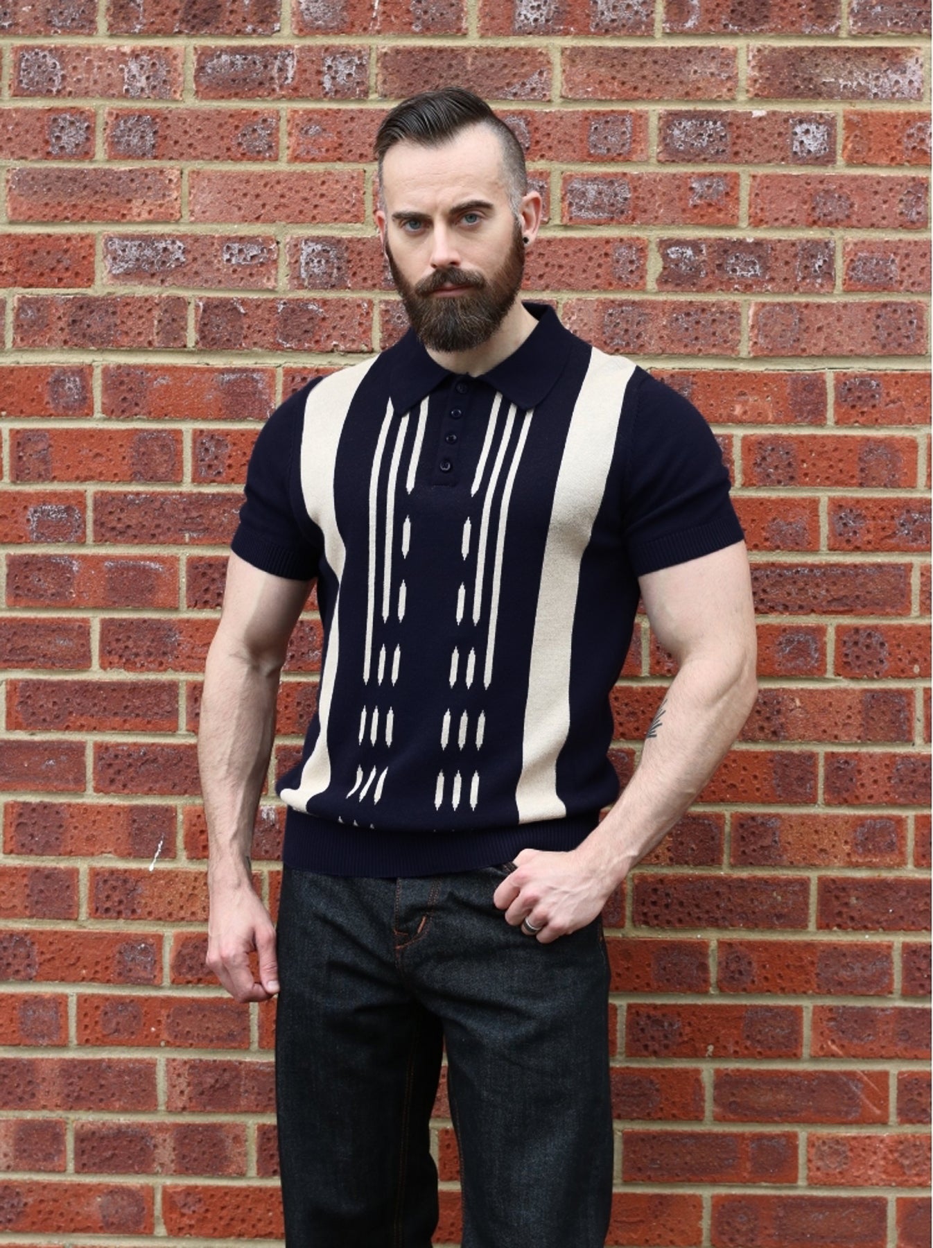 Collectif_PABLO_KENTISH_Knitted_Striped_STREIFEN_Kurzarm_Vintage_POLO_SHIRT_killer_kirsche_2snBPVbcplOioY