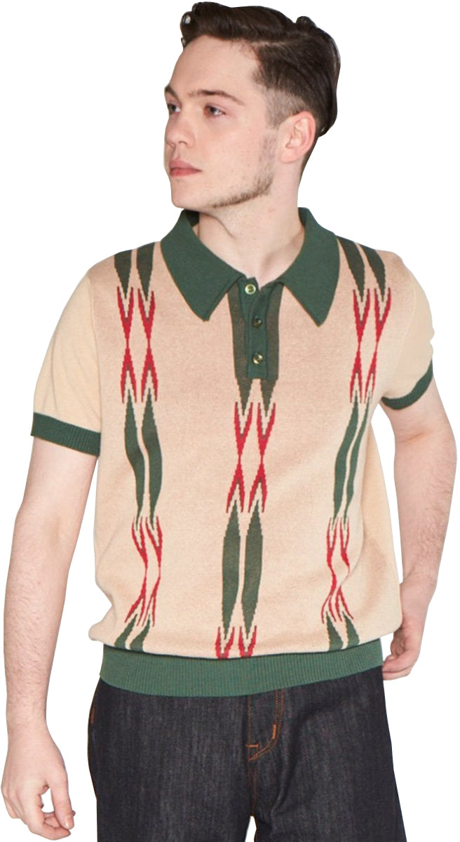 Collectif_PABLO_MARYLEBONE_Vintage_Stripe_Cross_Knitted_Kurzarm_POLO_SHIRT-1