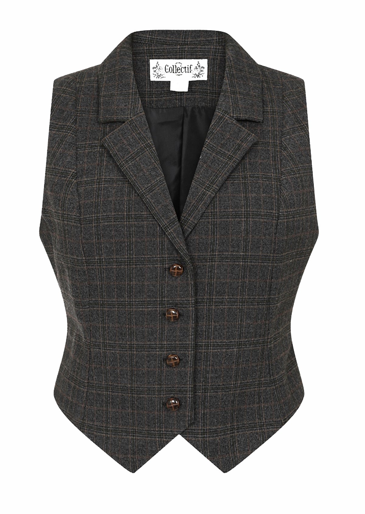 Collectif_PROFESSOR_CHECK_Retro_VNECK_Vintage_Gilet_WESTE_Waistcoat-3