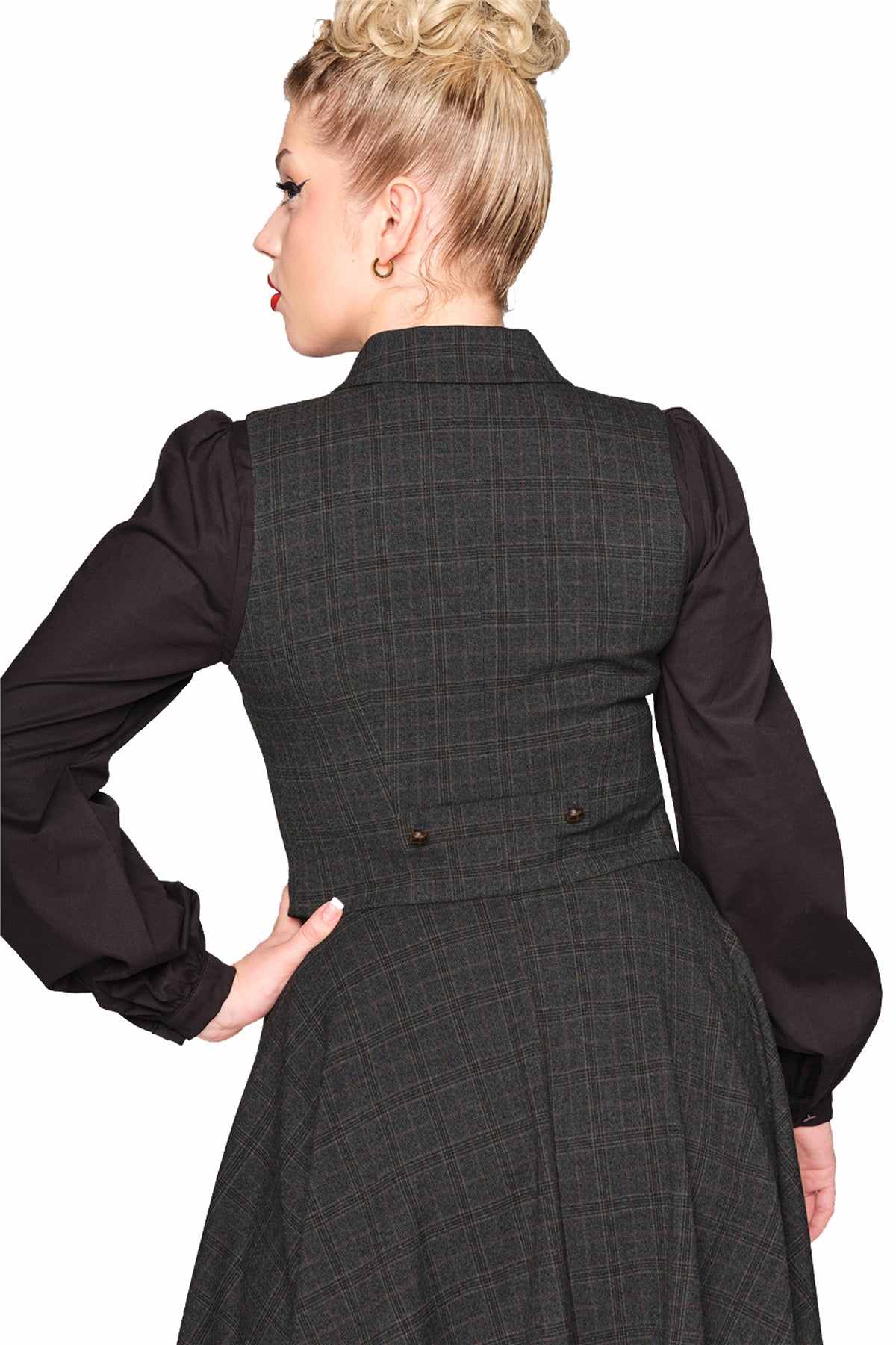 Collectif_PROFESSOR_CHECK_Retro_VNECK_Vintage_Gilet_WESTE_Waistcoat-5