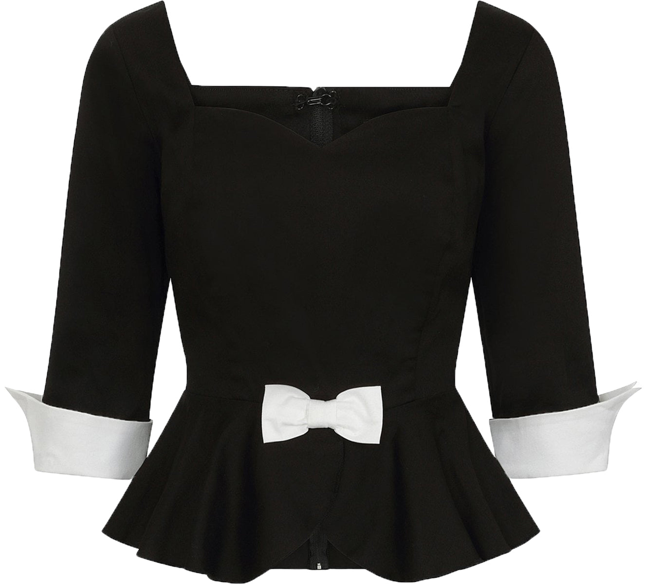 Collectif_QUINN_50s_PEPLUM_Sweetheart_TWO-TONE_Vintage_Bow_BLUSE_Oberteil-29P6wN5rVsD3fr