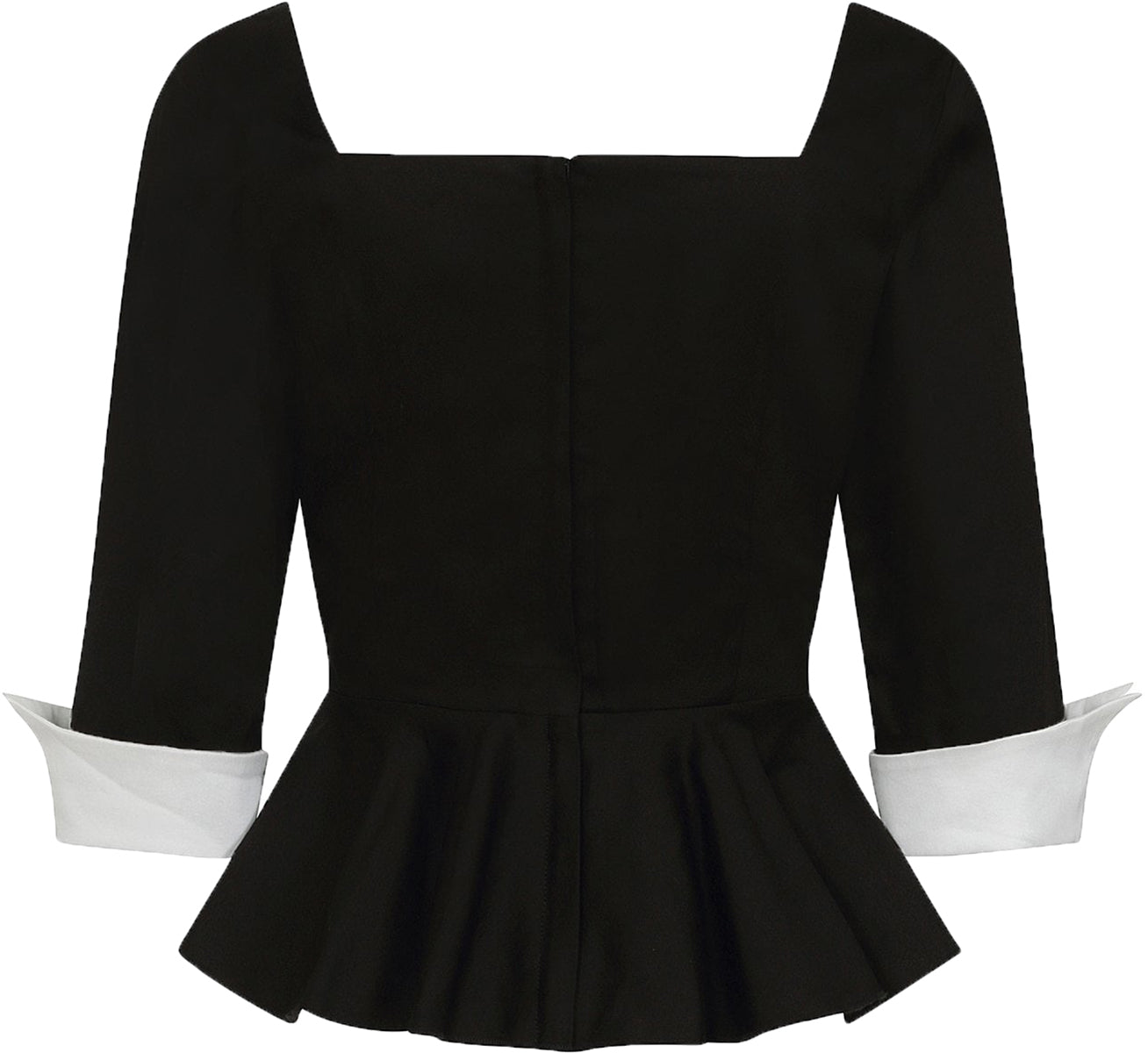 Collectif_QUINN_50s_PEPLUM_Sweetheart_TWO-TONE_Vintage_Bow_BLUSE_Oberteil-3KvRwrAO8BhHIu