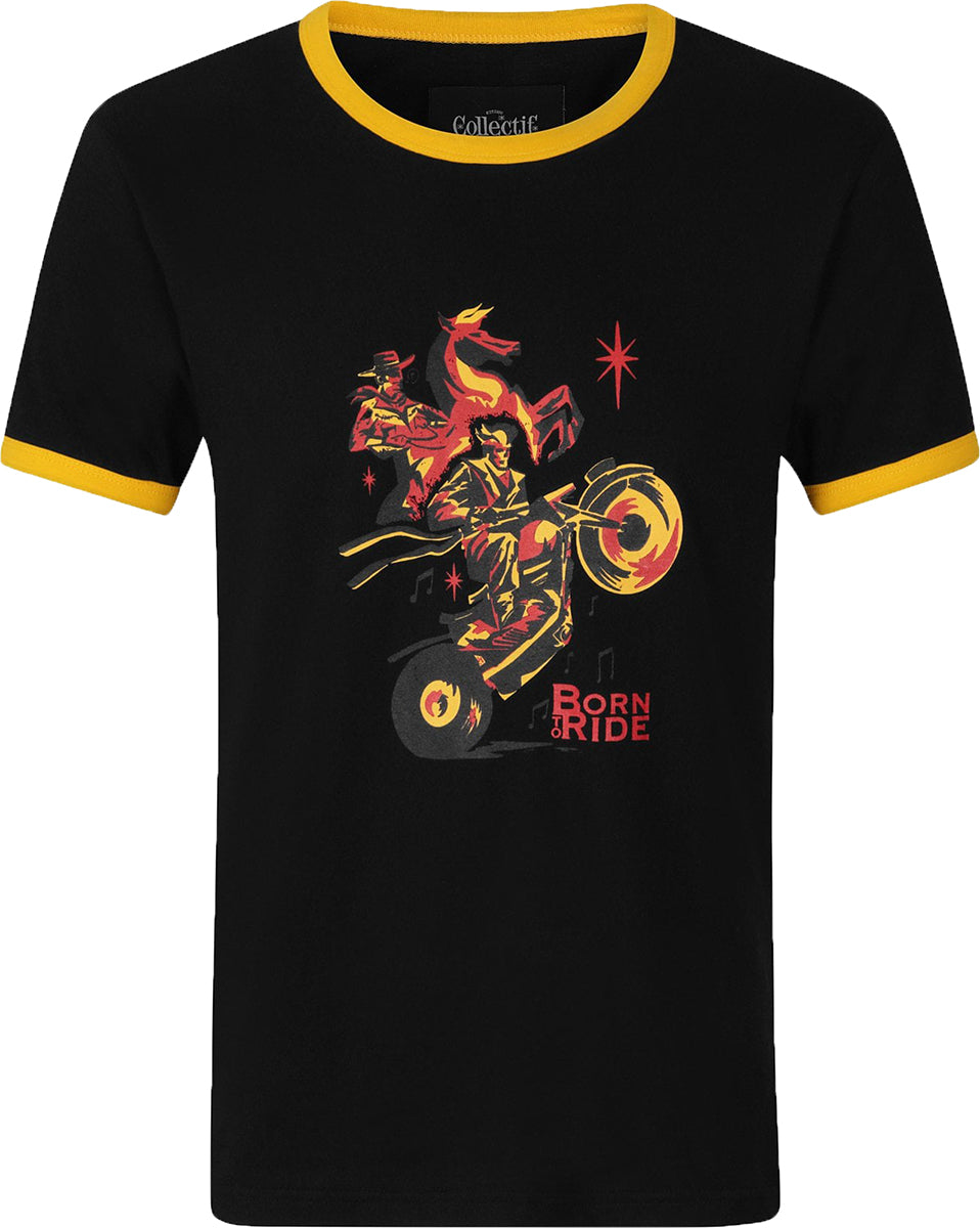 Collectif_RINGER_BORN_TO_RIDE_Rundhals_MOTIV_Herren_Kurzarm_SHIRT_Schwarz-2