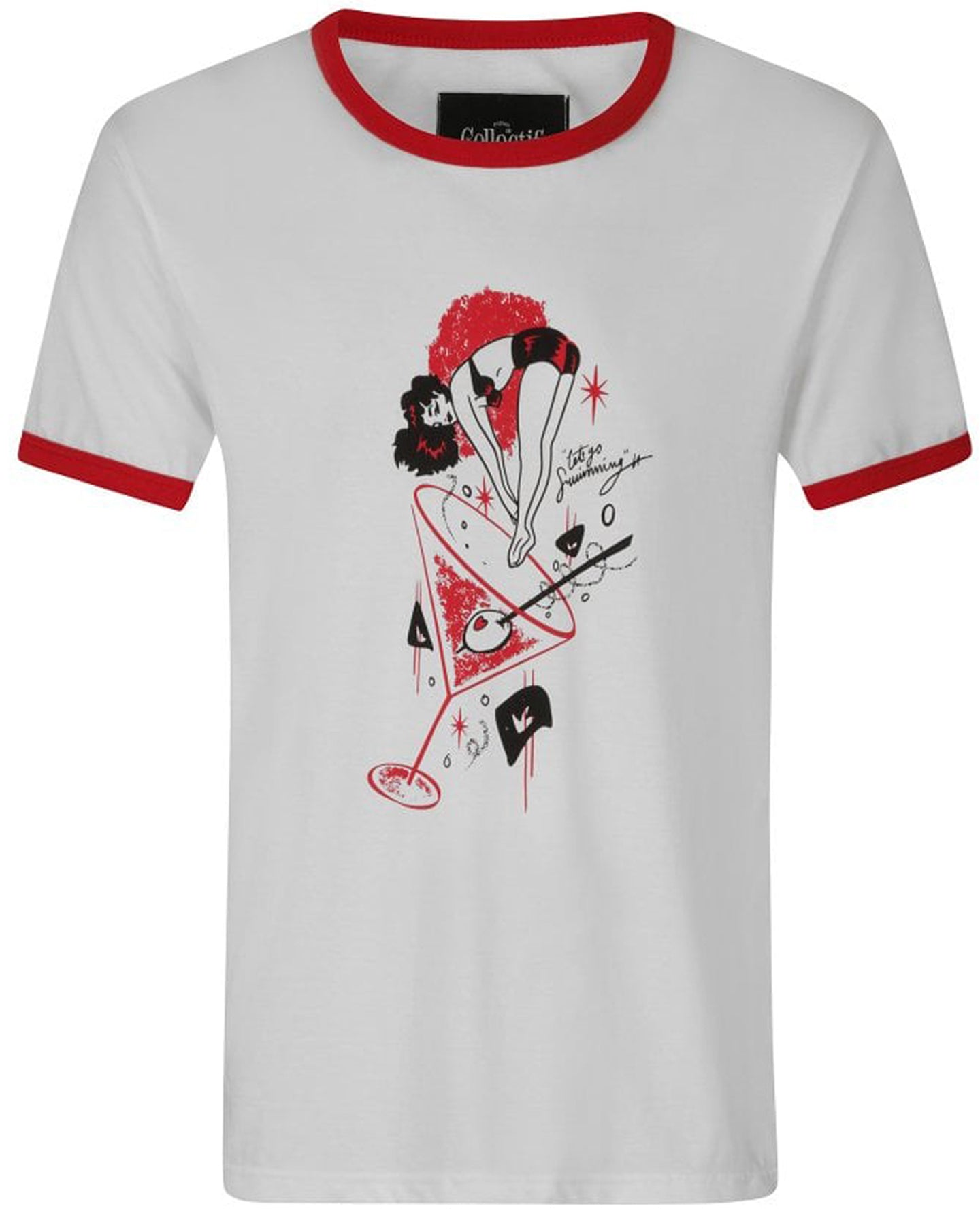 Collectif_RINGER_LETS_GO_SWIMMING_Rundhals_MOTIV_Herren_Kurzarm_SHIRT_killer_kirsche
