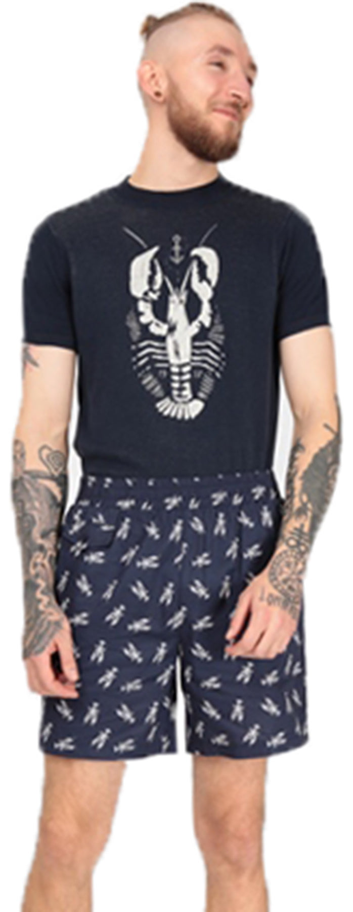 Collectif_SCOTT_LOBSTER_Vintage_HUMMER_Rundhals_Kurzarm_Knit_STRICKSHIRT_Oberteil_Killer_Kirsche-2