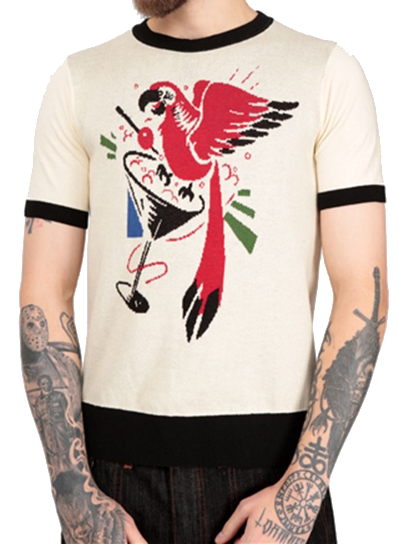 Collectif_SCOTT_Vintage_PARROT_PARADISE_Knitted_Kurzarm_STRICK_SHIRT_killer_kirsche_2