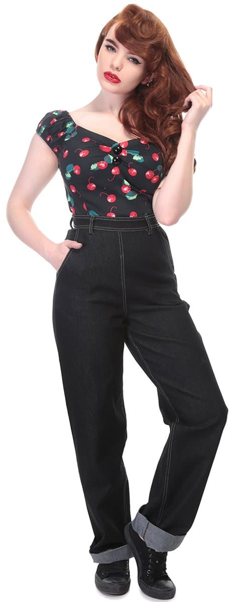 Collectif_SIOBHAN_Retro_50s_HIGH_WAISTED_Vintage_Wide_Leg_JEANS_Hose-5