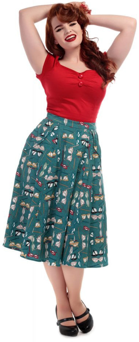 Collectif_THEODORA_Vintage_GEEK_Glasses_Stifte_SWING_SKIRT_Rock-1FyXYI72xQFLKu