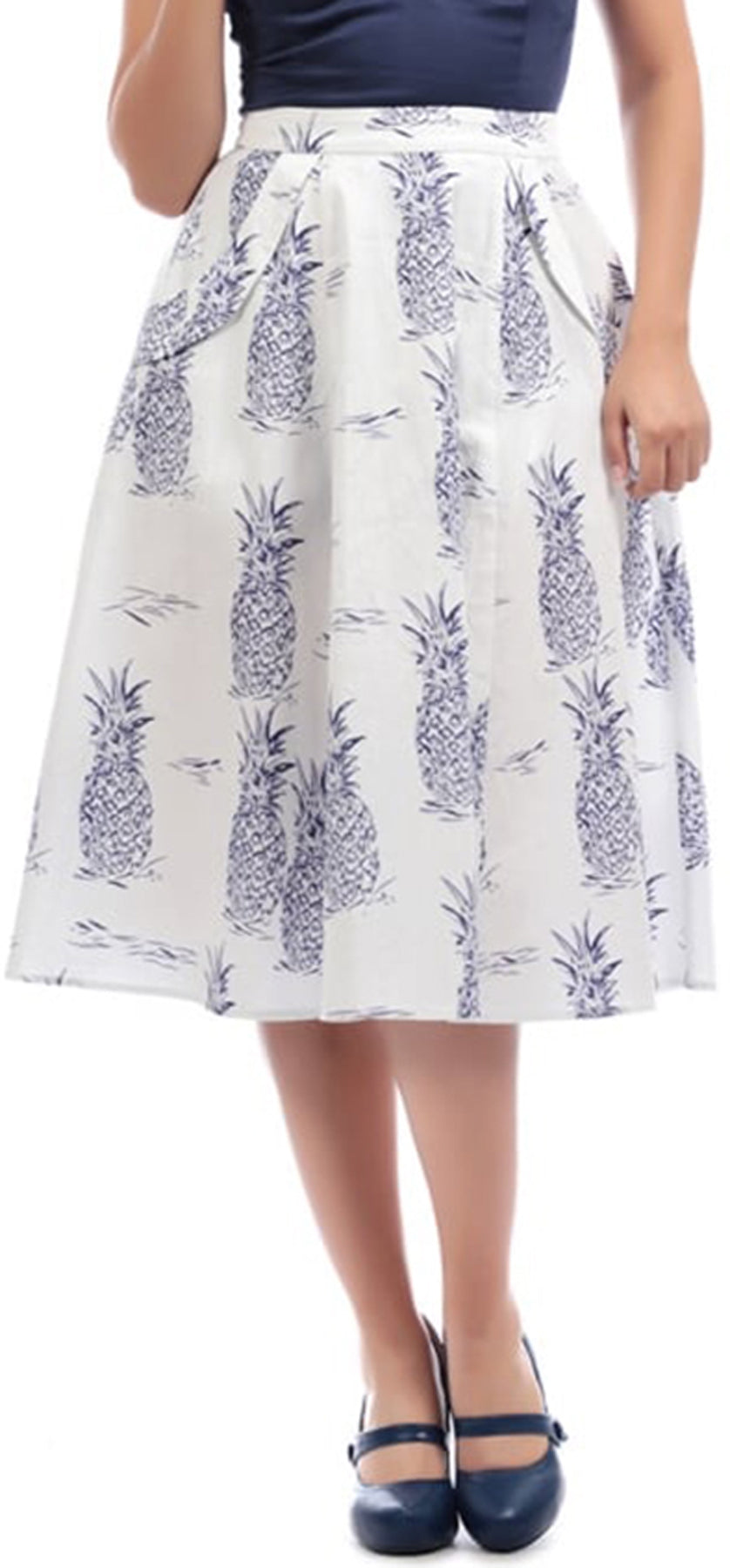 Collectif_THEODORA_Vintage_Tropical_PINEAPPLE_Flared_LINEN_Swing_Skirt_ROCK_killer_kirscheODj4agIxXWdWX