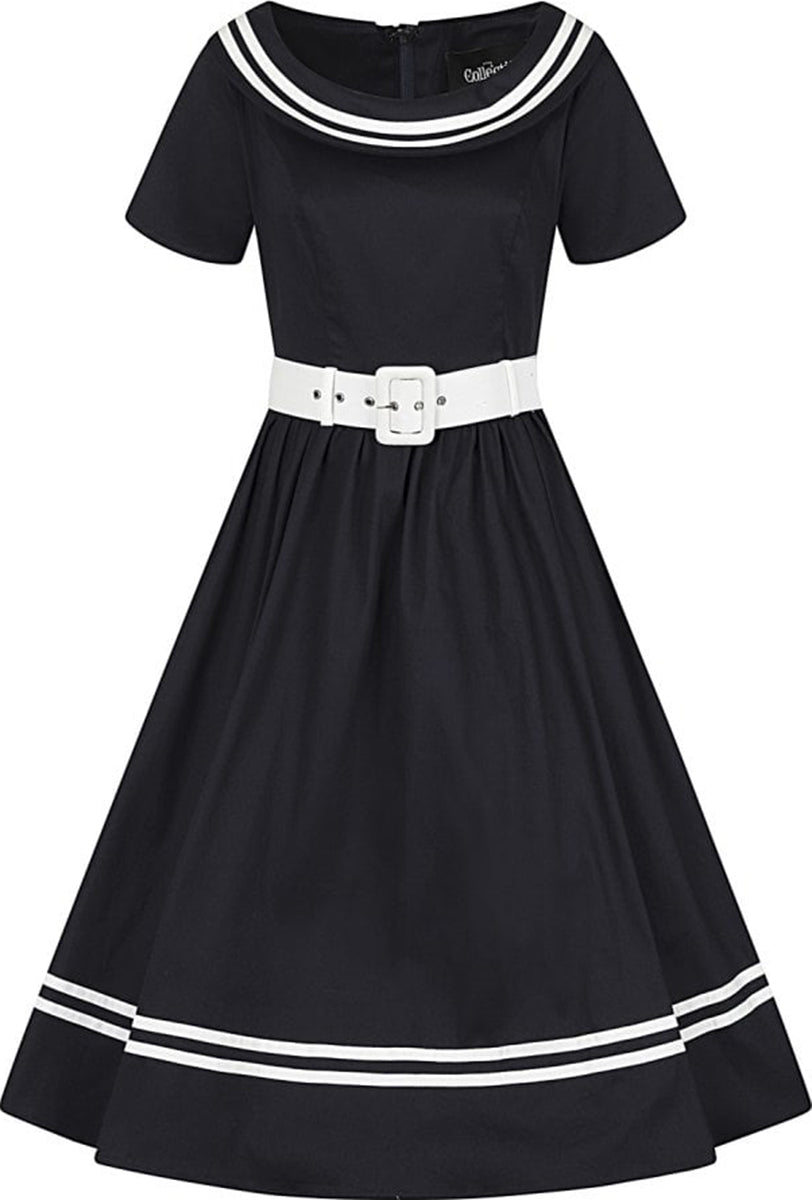 Collectif_TINA_Vintage_NAUTICAL_Streifen_SAILOR_Kurzarm_Swing_DRESS_Kleid-22BryuTbdH13WJ