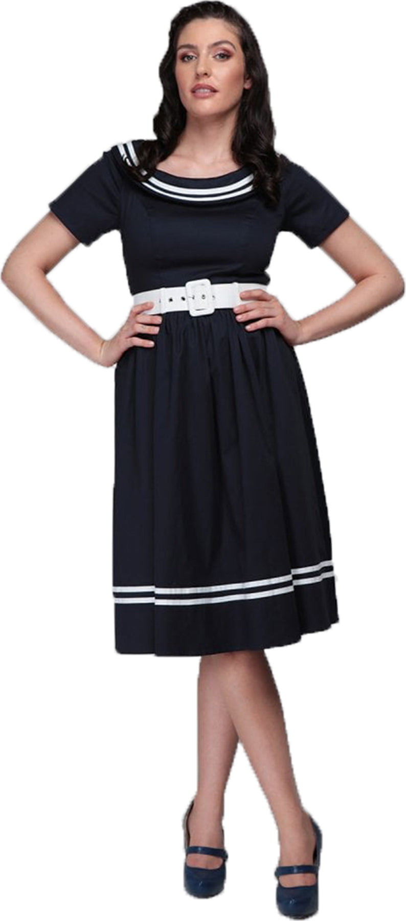 Collectif_TINA_Vintage_NAUTICAL_Streifen_SAILOR_Kurzarm_Swing_DRESS_Kleid_killer_kirscheKs590LVZTmSEA