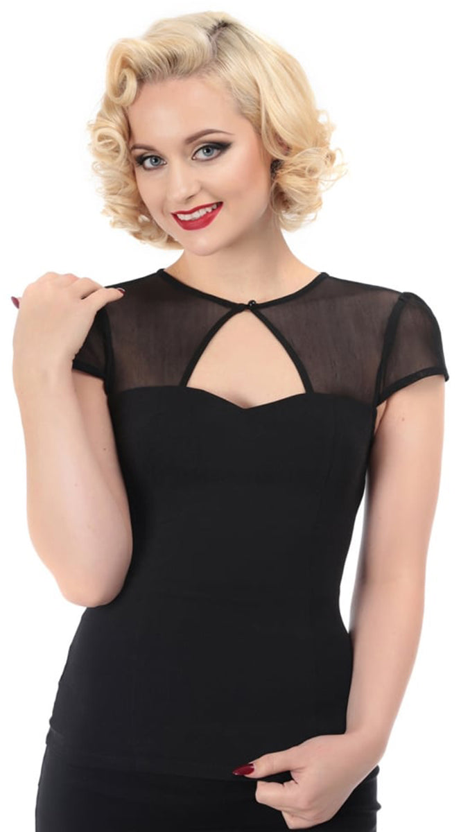 Collectif_VIOLA_Vintage_MAINLINE_Plain_Cut_Out_RETRO_MESH_Bluse_SHIRT-1zxBOUqHaXcMkb