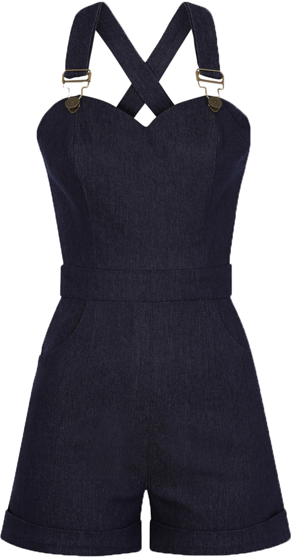 Collectif_WILLOW_Retro_DENIM_Jeans_Shorts_50s_TRaeGER_PLAYSUIT_Jumpsuit_Blau_Killer_Kirsche-4